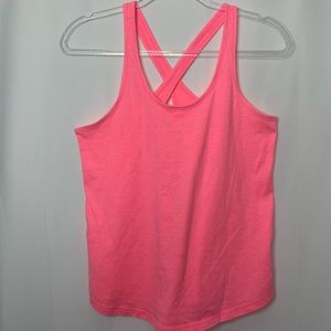 Under Armour Heat Gear Tank Top Pink Loose Small